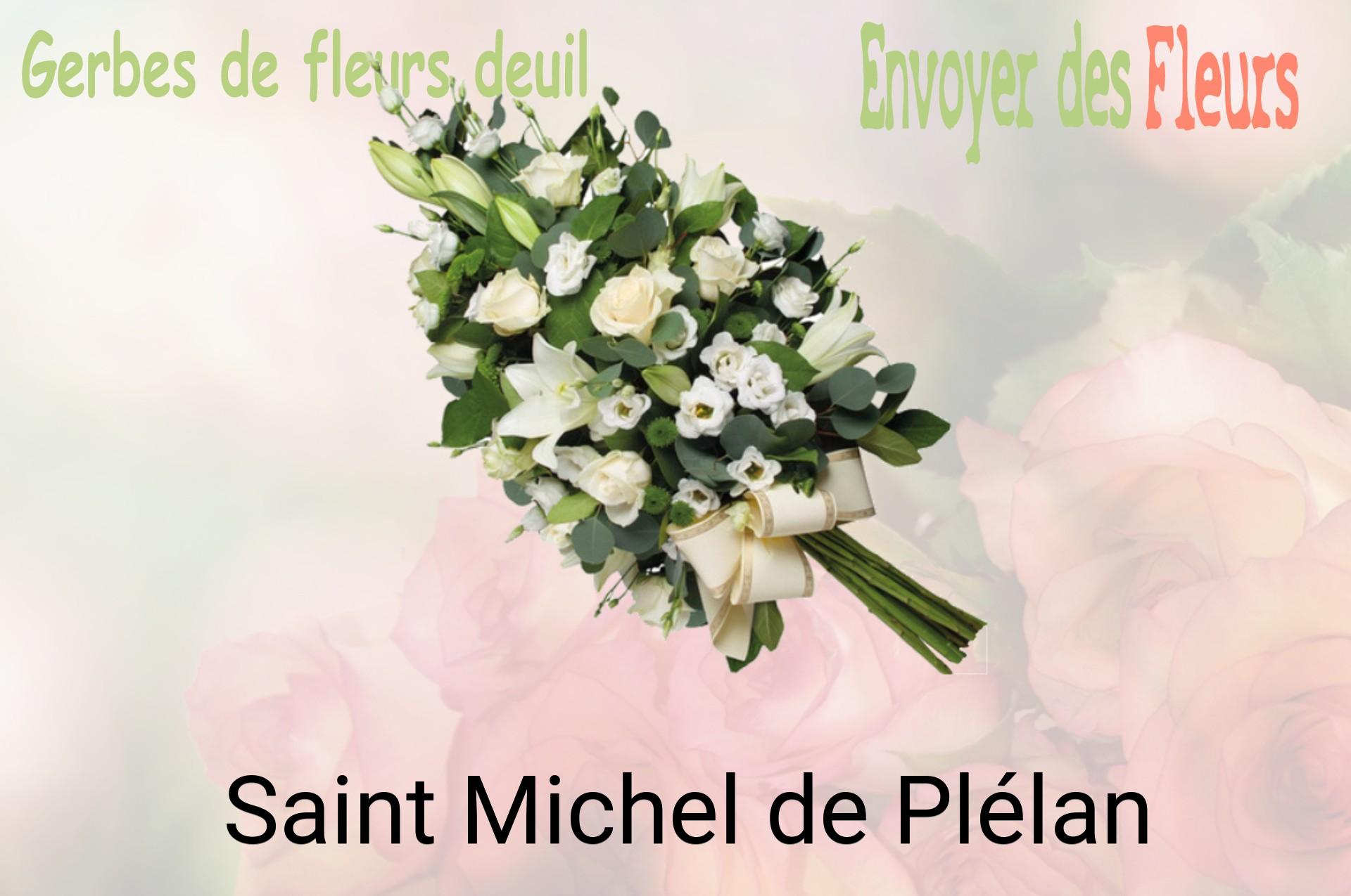 Gerbe de fleurs de deuil livrée à Saint-Michel-de-Plélan